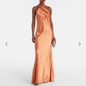 GALVAN Pandora Halterneck Satin Gown